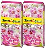 Floragard Orchideenerde 2x5L - für Phalaenopsis und andere Orchideenarten - mit...