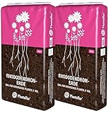 HaGaFe Plantaflor Rhododendronerde Moorbeeterde Blumenerde Erde 80 Liter (2X 40...