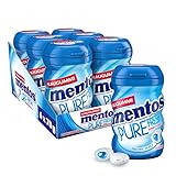 Mentos Kaugummi Pure Fresh Mint, 6 Boxen zuckerfreie Chewing Gum Dragees mit...