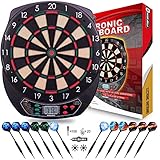WIN.MAX Elektronische Dartscheibe Profi Set mit 65 Varianten für 1 bis 8 Spieler mit 12...
