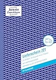 AVERY Zweckform 721 Lieferscheine (DIN A5, mit 2 Blatt Blaupapier, mit Empfangsschein, von...
