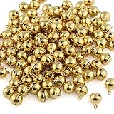Naler 120 Stück Glöckchen Golden Schellen Glocken aus Kupfer für Schmuck Basteln...
