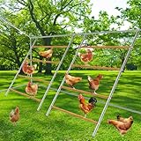 2 Stück Hühnerstall Hühnerstall 139,7 cm L × 104,4 cm B Holz Huhn Roosting Bar Leiter...