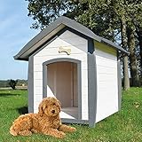 zooprinz wetterfeste Hundehütte Bella - aus massivem Holz - perfekt für...