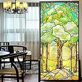 Fenster Sichtschutzfolie Privatsphäre Fensterfolie Dekorative Buntglas Fensteraufkleber...