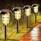 SOLARBABY Solar-Wegeleuchten im Freien, 6-Pack Metall Solarleuchten Garten im...