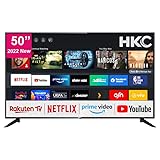 HKC HV50U1 4K Fernseher 50 Zoll (127 cm) Smart TV mit HDR, Netflix, Prime Video, Rakuten...