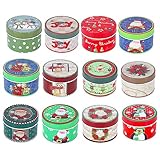Gukasxi 12 Stück Weihnachtskerze DIY Kerzen Set kerzengläser 9.5Oz selber Machen...