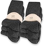 normani 6 Paar Norweger Socken mit Wolle Anthrazit, Wintersocken, Herrensocken mit...