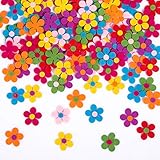 Naler 120 x Fliz Blüten Bunte Stoff Blümchen Deko Blumen für Kinkder Basteln...