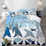 LUVIVIHOME 3 x Weihnachtswichtel-Bettbezug, Weihnachts-Bettwäsche, Urlaub,...