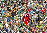wandmotiv24 Fototapete Streetart Mund mit Zunge, XXL 400 x 280 cm - 8 Teile, Wanddeko,...