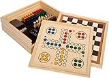 small foot Spielesammlung 7 Klassiker aus Holz, Gesellschaftsspiele für die ganze...