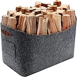 Filztasche Holzkorb für Kaminholz, Kaminholzkorb Korb Filzkorb Feuerholzkorb...