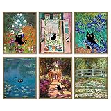 A ART·ZONE Katze Poster 8x10 Zoll Leinwanddrucke ungerahmt Satz von 6 Lustige Poster Van...