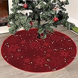 Mateju Weihnachtsbaum Rock Weihnachtsbaumdecke Groß Tannenbaum Unterlage Rund...