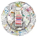 100 Stück Sticker Blumen Vintage, Aufkleber Blumen Selbstklebend, für Teenager,...