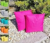 JACK 1x 45x45cm Outdoor Lounge Kissen Dekokissen inkl. Füllung Wasserabweisend Sitzkissen...