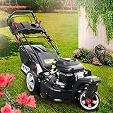 BRAST Benzin Rasenmäher Trike mit Antrieb | 5,2kW(7PS) | Elektrostart | 53cm...