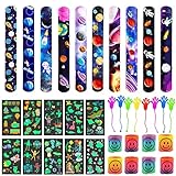 YISKY Schnapparmbänder, 36 Stück Schnapparmband Kinder Set, Snap Bracelets, Snap...