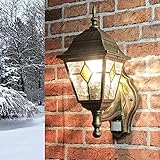 Licht-Erlebnisse Antike Wand Außenleuchte Wandlampe mit Bewegungsmelder mit...