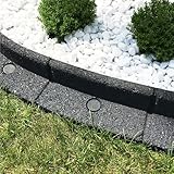 FlexiBorder - Rasenkante - Flexible Gartenumrandung für Grasrasen - Wege - erhöhte...