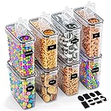 2.5L Vorratsdosen 8er Set Aufbewahrungsbox Küche mit Deckel, Vorratsdosen Luftdicht...