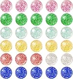 flintronic 30 Stück Flummis, 32mm Flummi Hüpfbälle Glitzer Hüpfbälle...