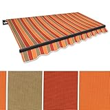 Jawoll Gelenkarm-Markise 3 x 2,5 m braun-Terracotta (Profilfarbe: Anthrazit)...