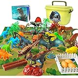 Gzsbaby Dinosaurier Spielzeugfigur mit Aktivität Spielmatte & Bäume, pädagogisch...