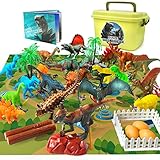Gzsbaby Dinosaurier Spielzeugfigur mit Aktivität Spielmatte & Bäume, pädagogisch...
