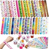 144 Stück Schnapparmband Tiere Kinder Klatscharmband Slap Armband Mitgebsel...