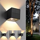 YrgePowk 1 Stück Solarlampen für Außen - solar Wandleuchte Aussen mit Bewegungsmelder...