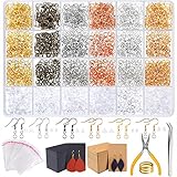 TUPARKA 2300PCS Schmuck Basteln Zubehör,ohrringe selber machen Ohrhaken...