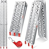 MASKO® Auffahrrampe 340kg Faltbare ALU Verladerampe Max 680kg* Pro Paar Verladeschiene...