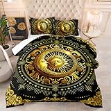 Bettdecke 230X260 Sonne Mond Druck 4 Jahreszeiten Bettdecken,Quilted Steppbettdecke 200Gsm...