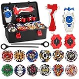3T6B 12 Stück Kampfkreisel Set, Spinning Tops mit 3 Burst Turbo Launcher, Bay...