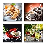 4 wunderschöne Leinwand-Bilder zur Dekoration - jedes Bild ist 30x30cm - ideale...
