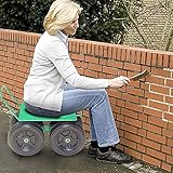 GYQTGBNH Garten-Rollstuhl, robuster Gartenhocker, Gartenwagen, Rollroller mit Rädern,...
