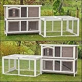 nanook Balu Hasenstall-System Set doppelstöckiger Kaninchenstall mit Freigehege...