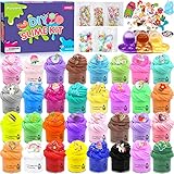 Purpledi Fluffy Slime Set 35 Pack, Super Soft Butter DIY Slime Kit, Kinder Putty Spielzeug...