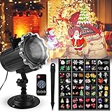 Projektor Weihnachten, LED Projektor Weihnachten Aussen Schneeflocken Projektor...