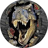 Essbarer Fondant-Tortenaufleger Dino12 Tyrannus Saurus Rex /Größe (Rund) 20 cm...