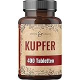 Kupfer Tabletten - 400 Tabletten - Kupfer 2mg Pro Tagesdosierung - Vegan -...