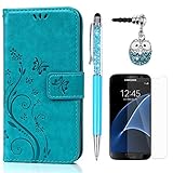 S7 Hülle Case KASOS Handyhülle Brieftasche Book Type PU Leder Tasche Gemalt...