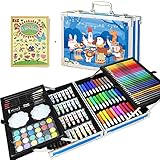 PENCCOR Malkoffer für Kinder, 145-Stück Doppellagige Deluxe Art Set Malkasten, gehören...