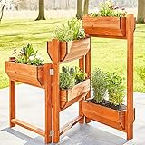 zooprinz Premium Hochbeet über 5 Etagen – aus massivem Kiefernholz –...