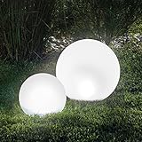 Esotec Solar multicolor Leuchtkugel 2er Set 20 und 30 cm - 7 Lichtfarben...