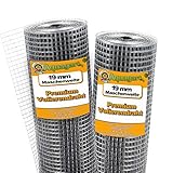 Aquagart® Volierendraht 40m x 1m, Drahtgitter Hasendraht Maschenweite 19mm,...