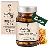 beegut BIO Gelée Royal Kapseln, 60 Kapseln mit je 170mg Pulver = 500mg pures Gelee Royal,...